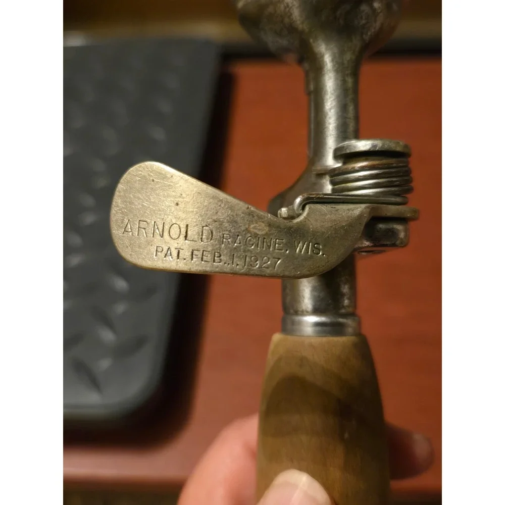 Vintage Arnold Racine Wis No 30 Ice Cream Scoop Wood Handle Pat 1927 Antique